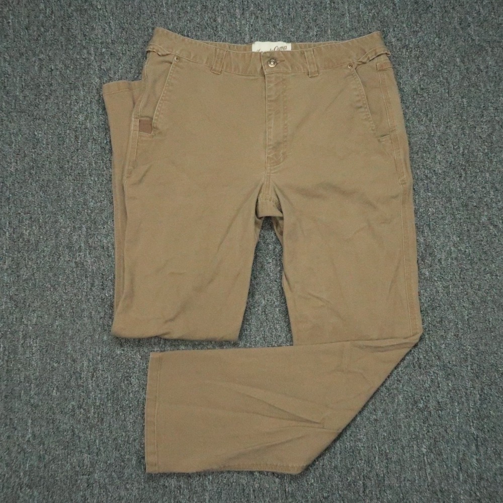 Duck Camp Pants Mens 33x30 Brown Hiking Hunting Outdoors Cordura Canvas Brush